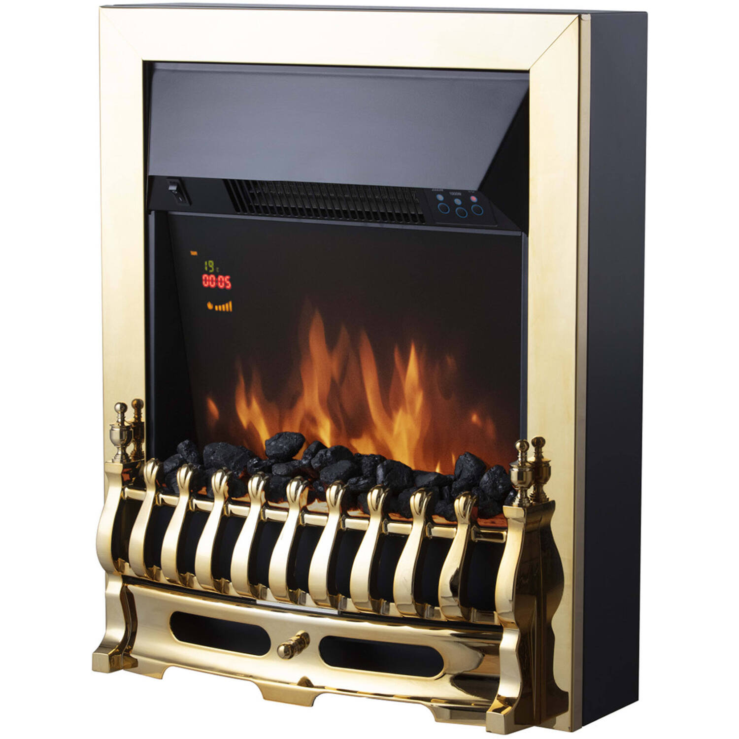 Inset Gas Fire Remote Control Whitby 2KW Electric Fire Inset with Remote Control Chrome