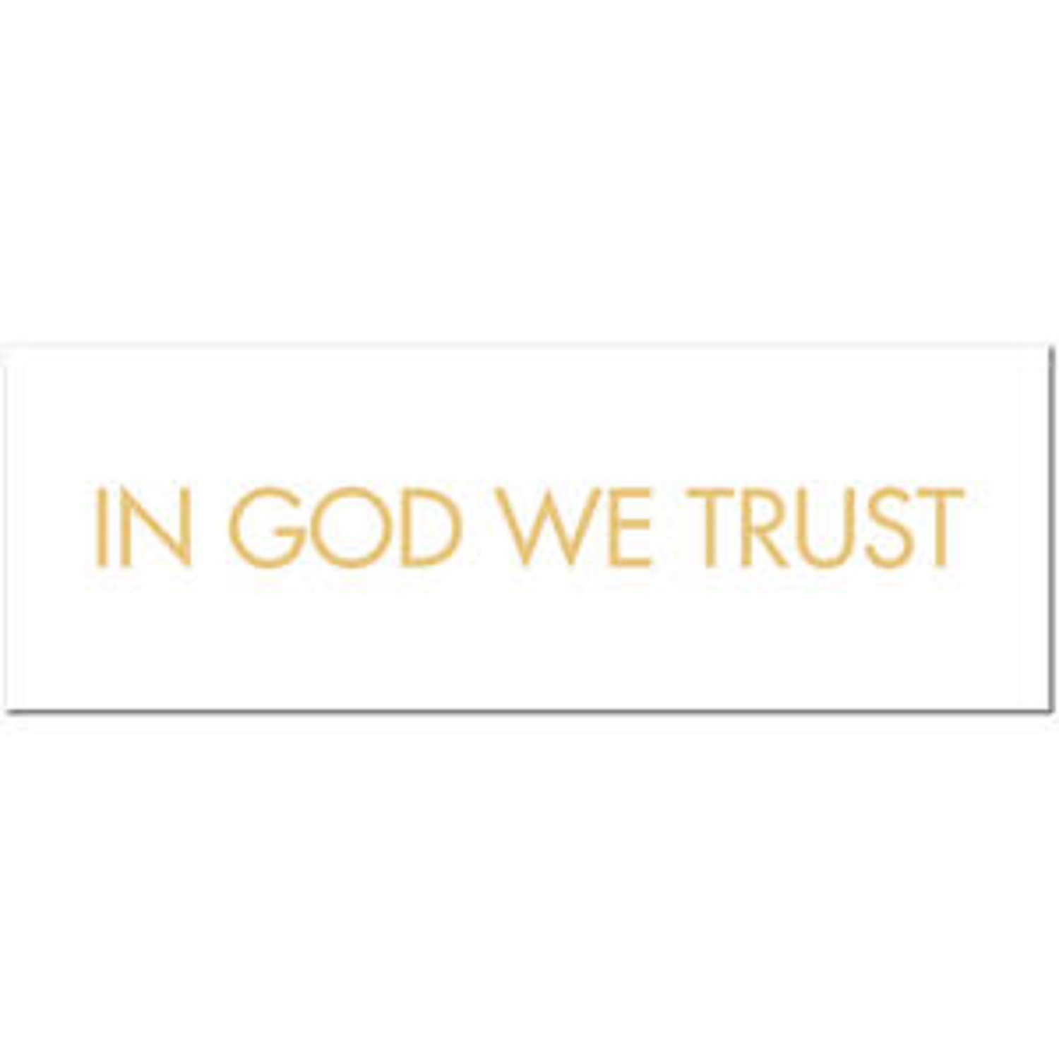 In God We Trust Gold Foil Plaque Inspirational Decor - White