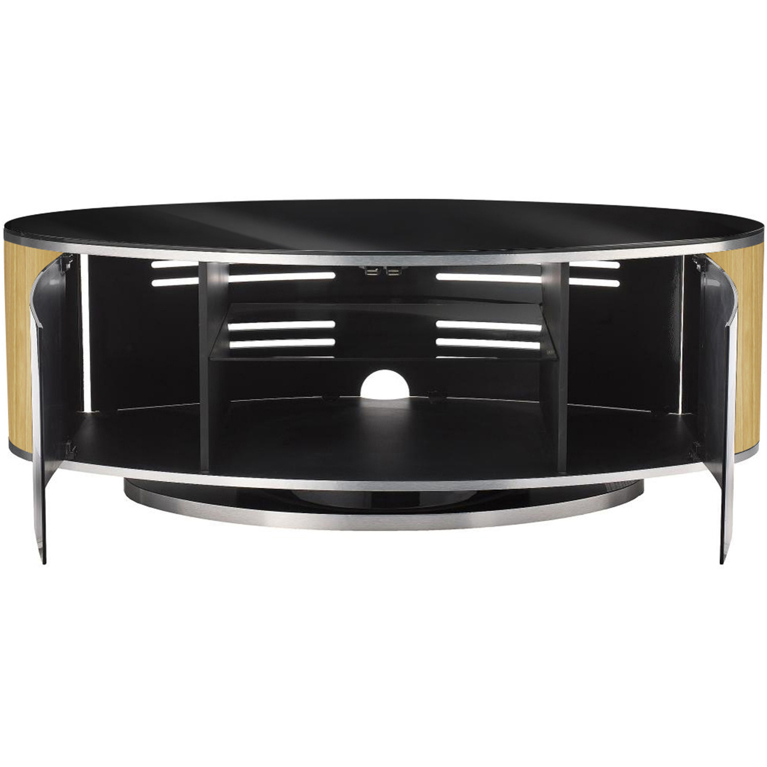 Luna Swivel Base Tv Cabinet - Black Oak