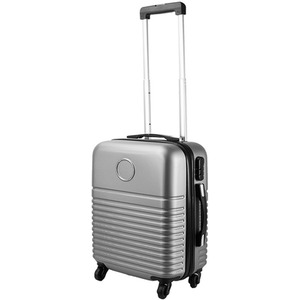 Silver Travel Cabin Bag Lightweight Carry On Suitcase ABS Shell Protection