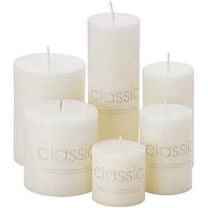 Unscented Pillar Candles Set