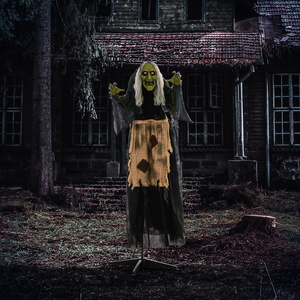 HOMCOM Witch Outdoor Halloween Animatronic Prop