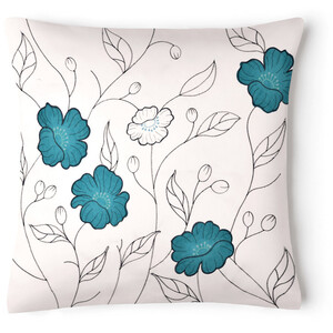 Stunning Applique Embroidered Floral Cushion