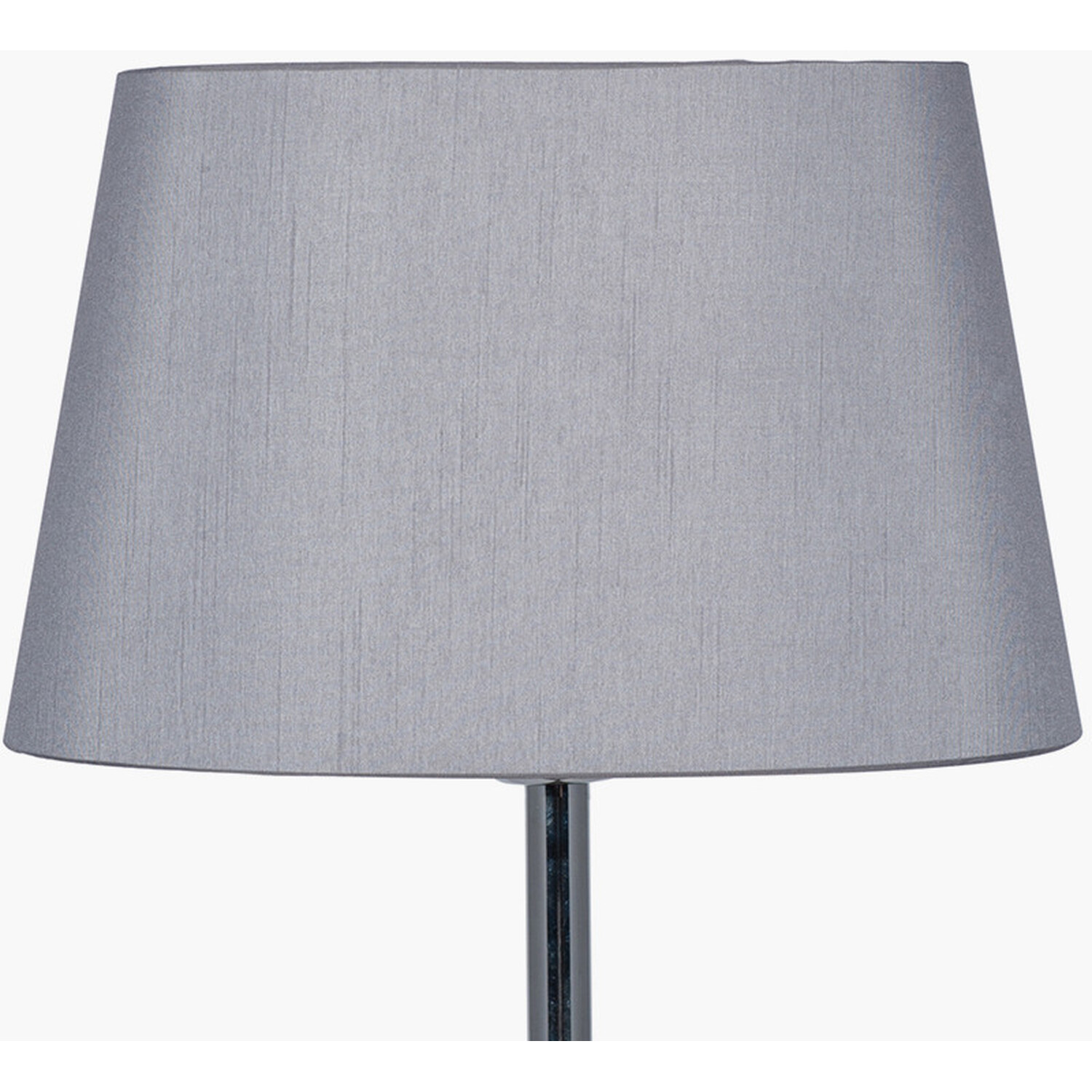 25cm Oval Polysilk Tapered Table Lamp Shade - Grey