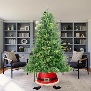 LED Christmas Tree Skirt Light Up Santa Style