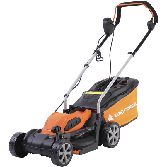 Yard Force 32cm 1200W Electric Lawnmower with 30L Grass Bag and Rear Roller