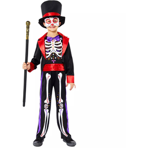 Boys Mexican Day of the Dead Costume 8-10 Years