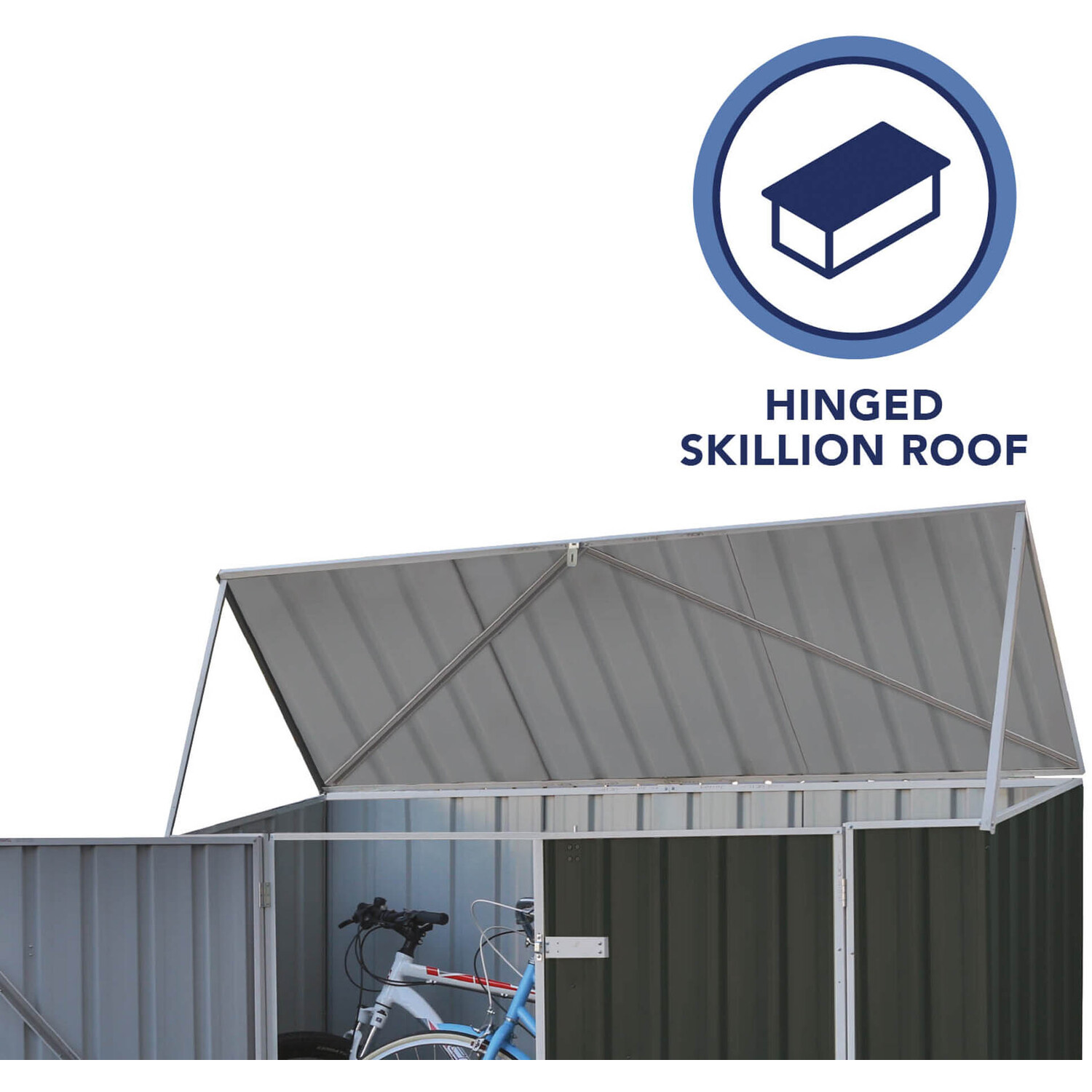 7.5 x 3 Metal Bike Garden Storage Shed