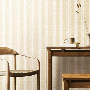 Ditsy Leaf Stripe Wallpaper