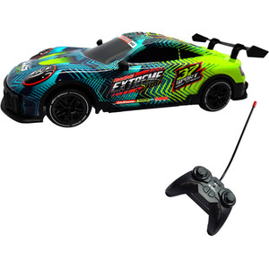 Green and Yellow Remote Racing Car with Light
