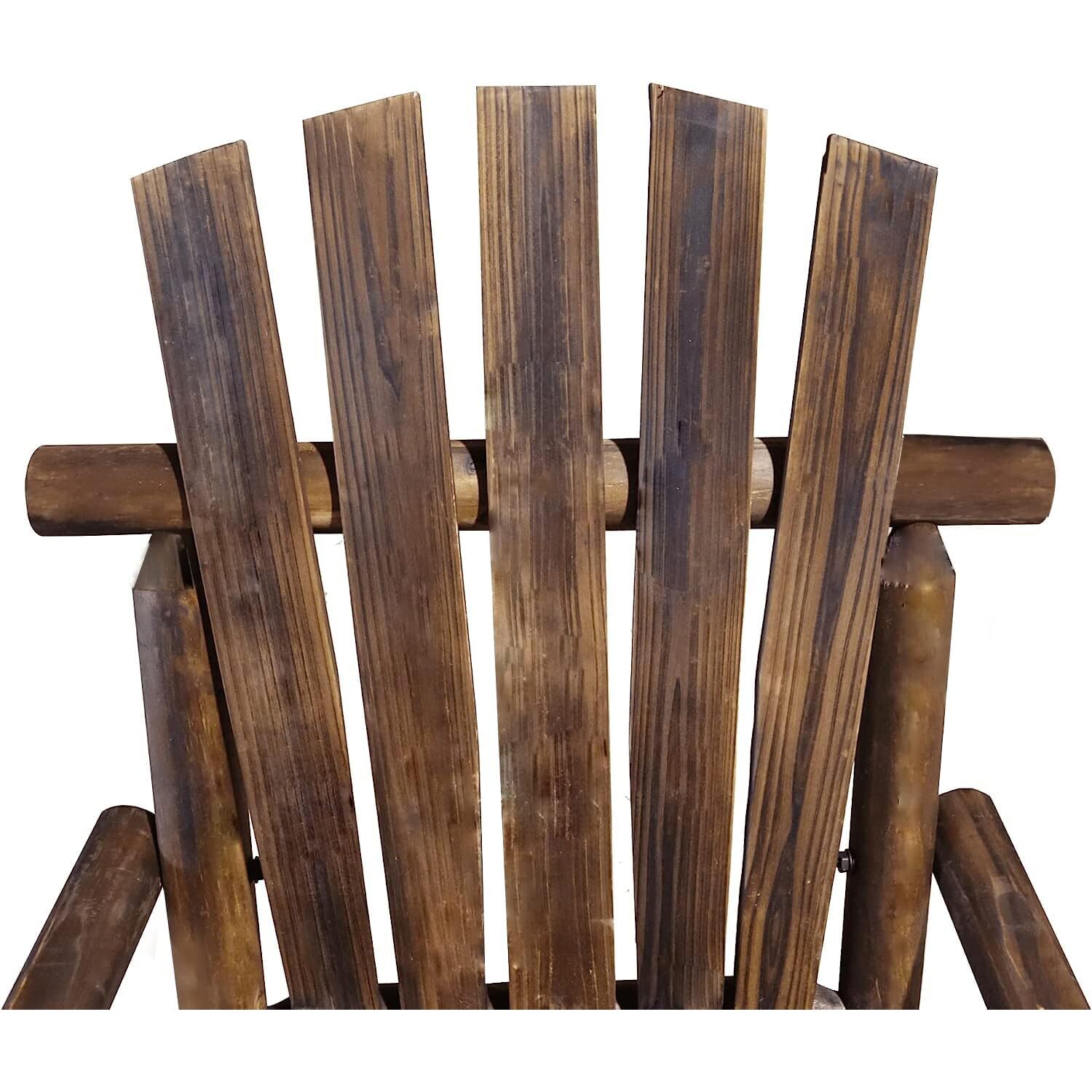 Garden Rocking Chair Burntwood Wooden Rocker - Brown