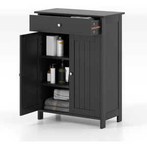 Bathroom Floor Cabinet Entryway Storage Organizer