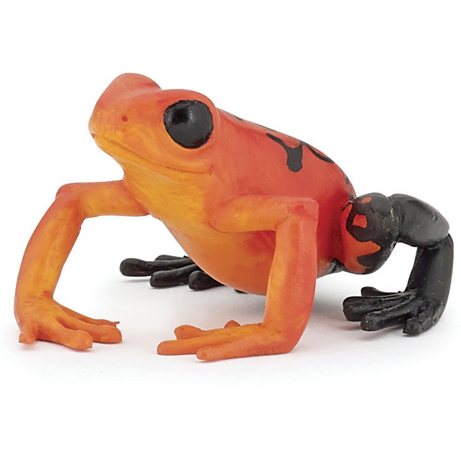 PAPO Wild Animal Kingdom 50193 Red Equatorial Frog Toy Figure - Orange/Black