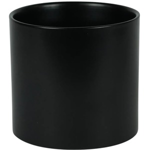 Matte Black Ceramic Indoor Plant Cache Pot