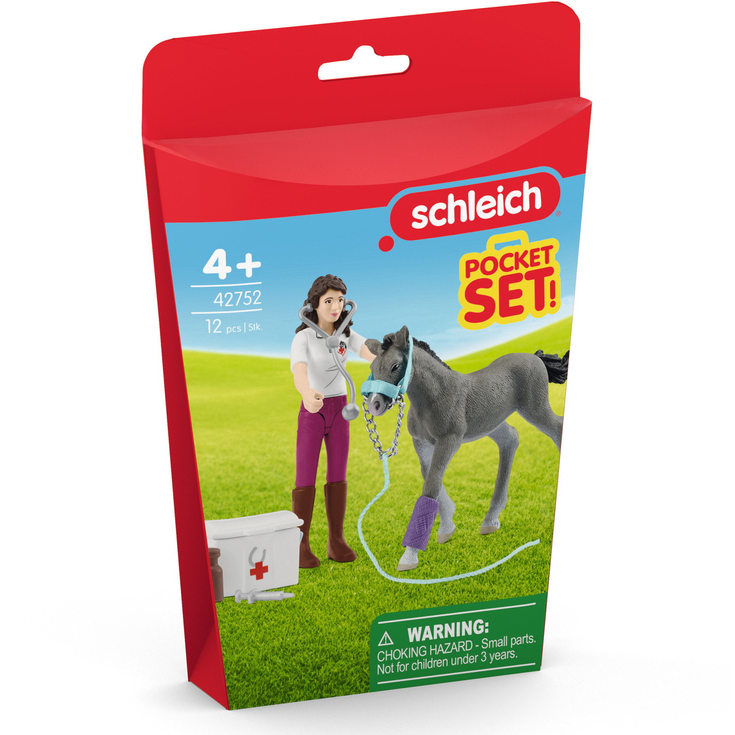 SCHLEICH Horse Club 42752 Horse Care with Trakehner Foal Toy Playset