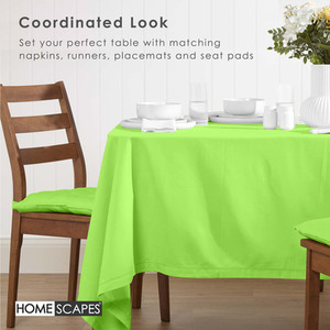 Lime Plain Cotton Round Tablecloth shot 9903386