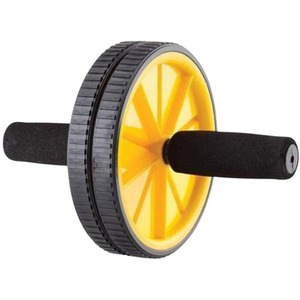Bourgini Foam Handle Ab Roller Core Strength Fitness Workout Black
