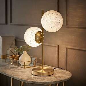 Jas 2 Way Table Lamp with Confetti Glass Shades