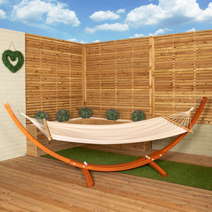 Freestanding Garden Hammock with Larch Wood Stand