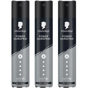 Pack of 3 Schwarzkopf Caffeine HL5 Styling Power Hair Spray