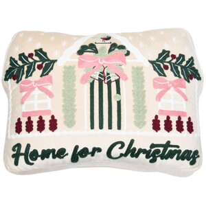 Home For Christmas Shaped Cushion