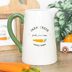 Farm Fresh Carrot Patch Bunny Flower Jug