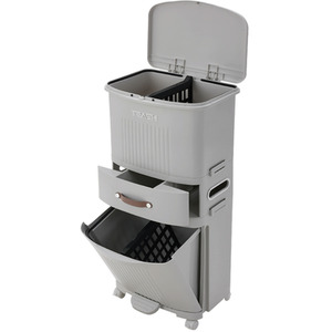 45L Step Open 3 Tier Trash Bin
