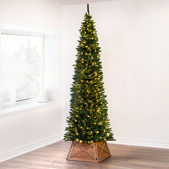 The Pre-lit Green Italian Pencilimo Tree with Hinged Branches