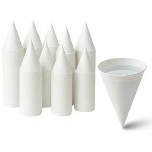 Cone Cups 4oz Disposable White Paper Water Cups