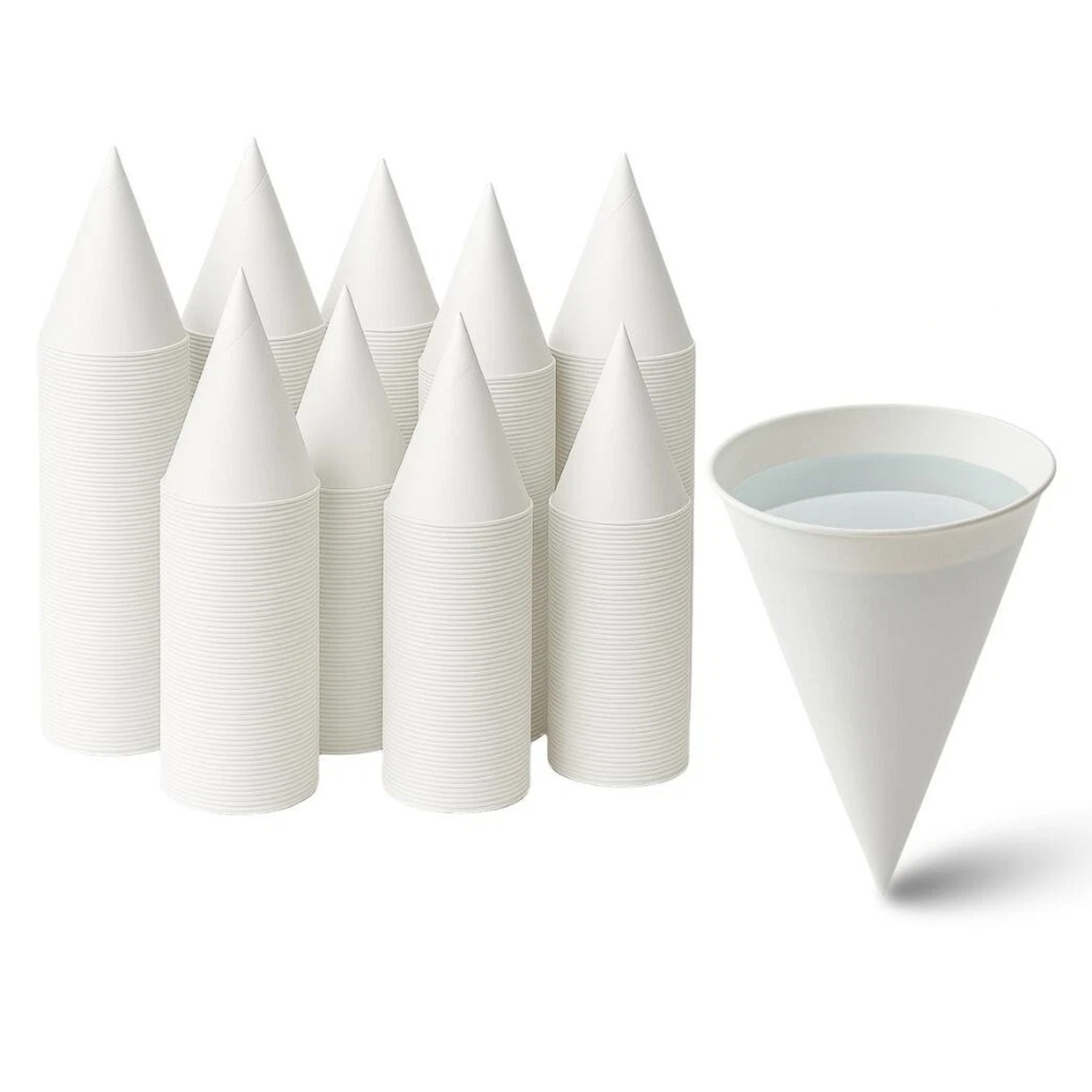 Image of Cone Cups 4oz Disposable Paper Water&hellip;