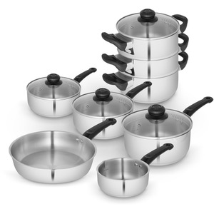 Townhouse 8 Piece Cookware Set Stainless Steel
