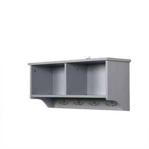 Home Source Polar Storage Shelf with Coat Hooks