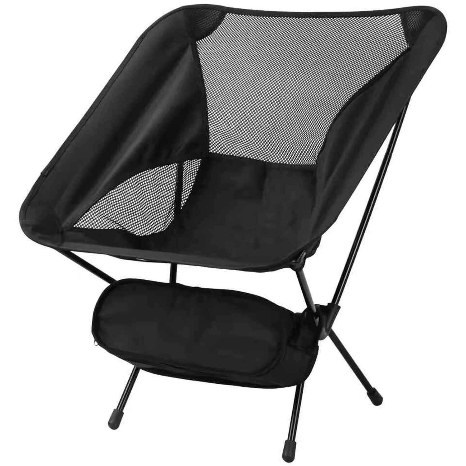 Ultralight Folding Chair Portable Camping Hiking Seat - Black