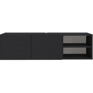 Black Wood Decortie Modern Floating TV Stand for 50 Inch TVs shot 11119619