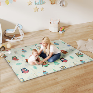 AIYAPLAY Foldable Baby Play Mat Double-Sided