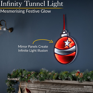 Multi-colour / Bauble Christmas Infinity Tunnel Light shot 11589679