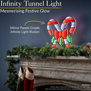 Multi-colour / Candy Canes Christmas Infinity Tunnel Light shot 11589744