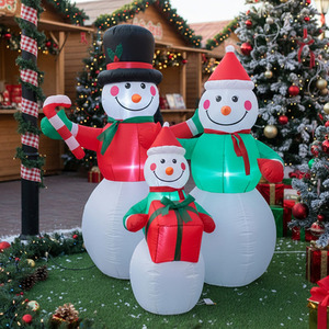 Light-Up Snowman Family Inflatable Christmas Display