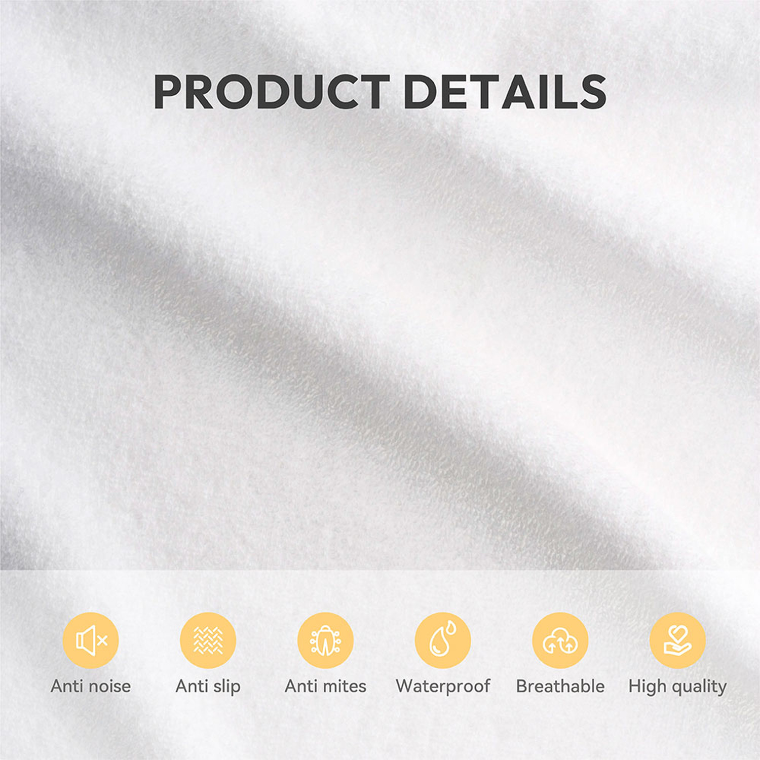 White Waterproof Mattress Protector - White Double