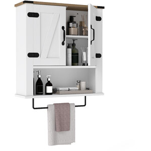 Bathroom Wall Cabinet with Towel Bar