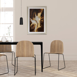 Chocolate and Gold Jewelled Framed Art