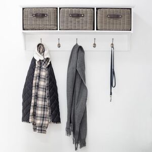 Tetbury Large Coat Rack with 3 Durable Storage Baskets