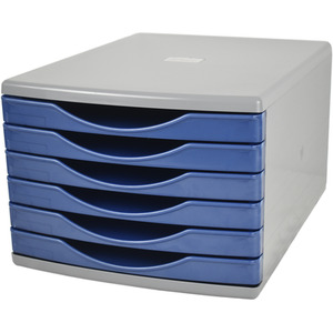 Metallic Blue / 21.2cm / 6 Desktop Drawer Tower Set shot 12256514