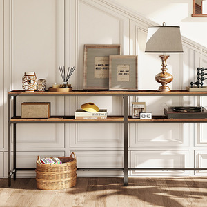 Console Table for Hallway, 2-Tier Slim Sofa Table,for Living Room