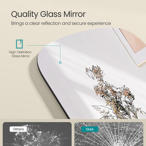 Ink Black Full Length Mirror, 160 x 50 cm, Rounded Rectangle Full Body Floor  shot 12419969