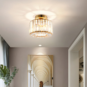 Modern Crystal Mount Ceiling Light  with Light Base