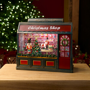 Vintage Christmas Shop Glitter Spinner