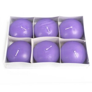 Large Lilac Floating Candle Romantic Wedding Decor Unscented Color Dipped