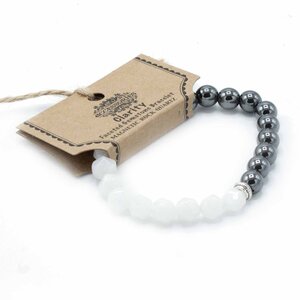 Faceted Gemstone Bracelet with Magnetic Rock Quartz - Sparkling Beaded Jewelry