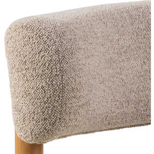 Nook Cream Bouclé Lounge Chair with Oak Legs